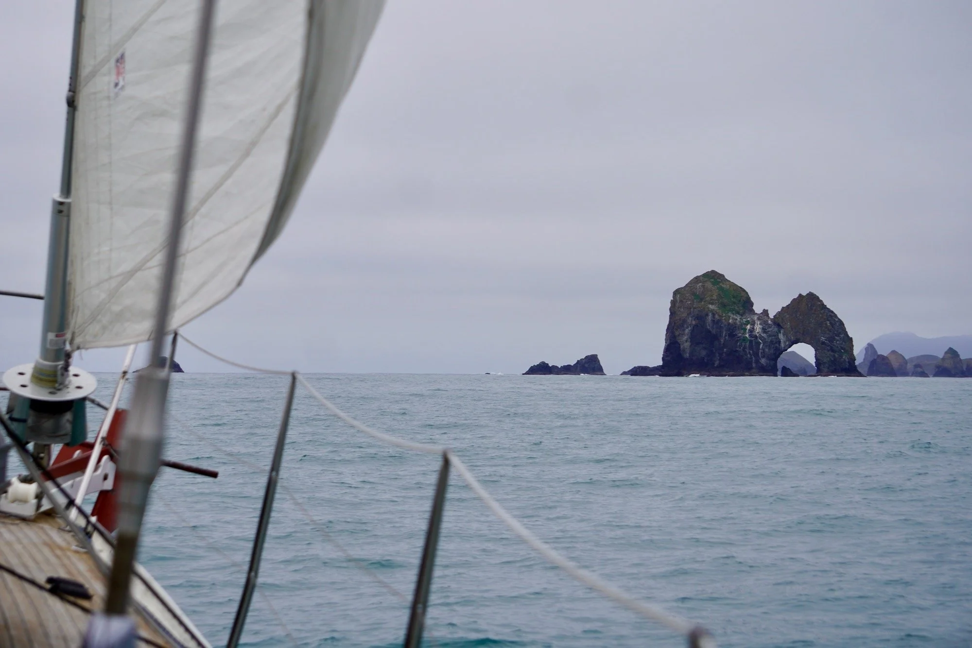 Sailing along the Oregon Coast on Swiftsure Frers 58