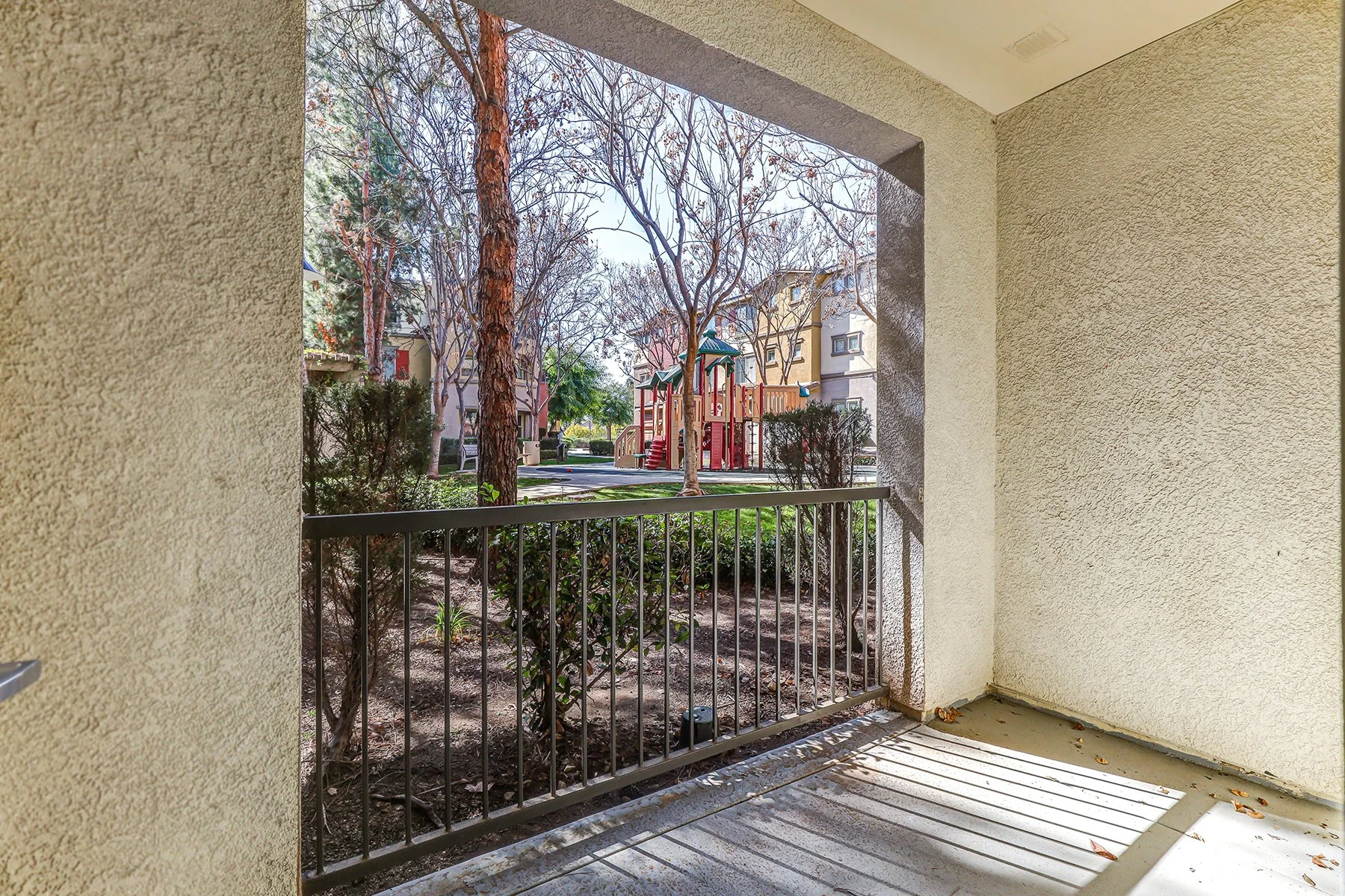 The private patio in a 2-Bedroom unit at Cantabria
