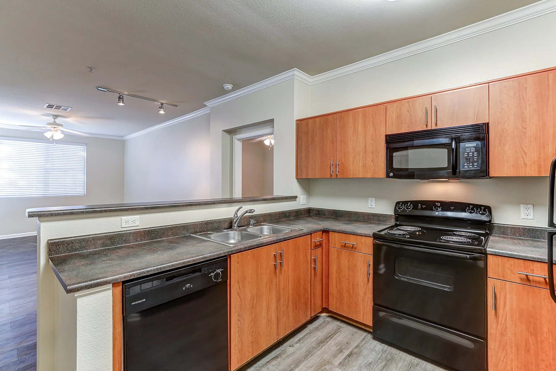 The kitchen in a 2-Bedroom unit at Cantabria