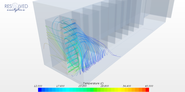 Streamlines Colored by Temperature