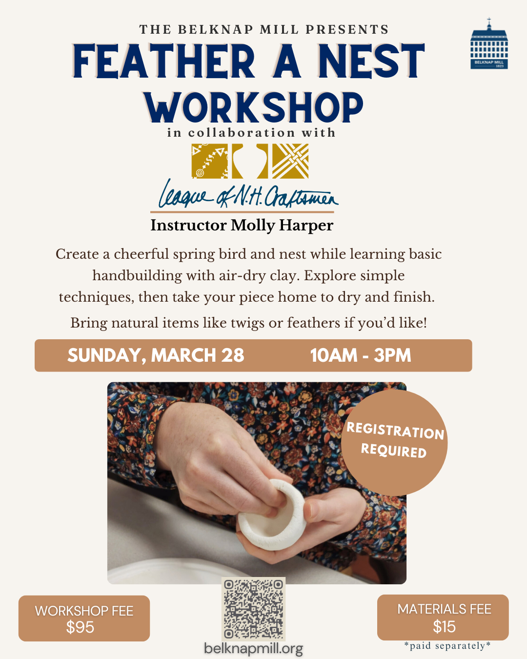 Feather a Nest Air Dry Clay Workshop