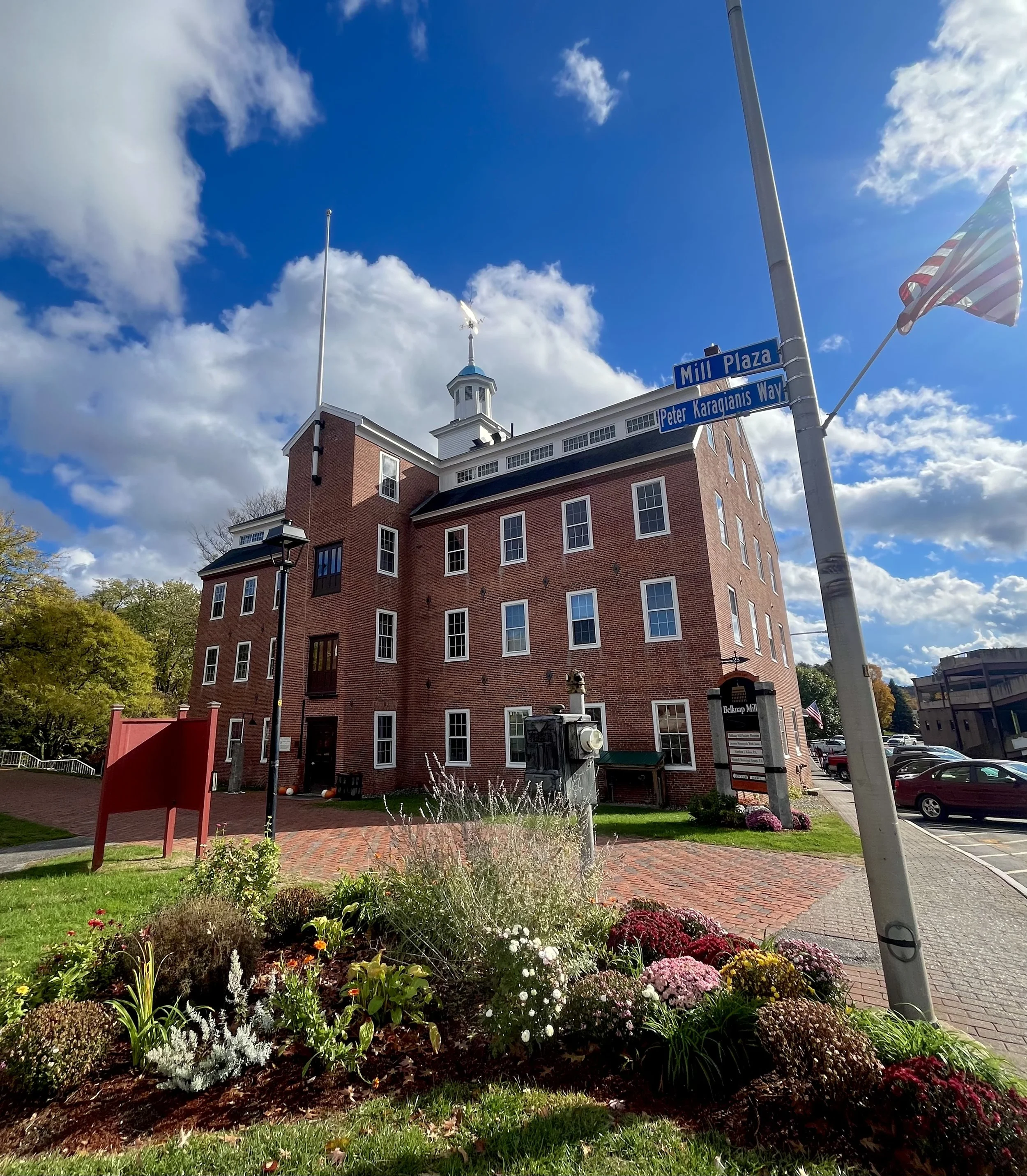 person at weaving machine