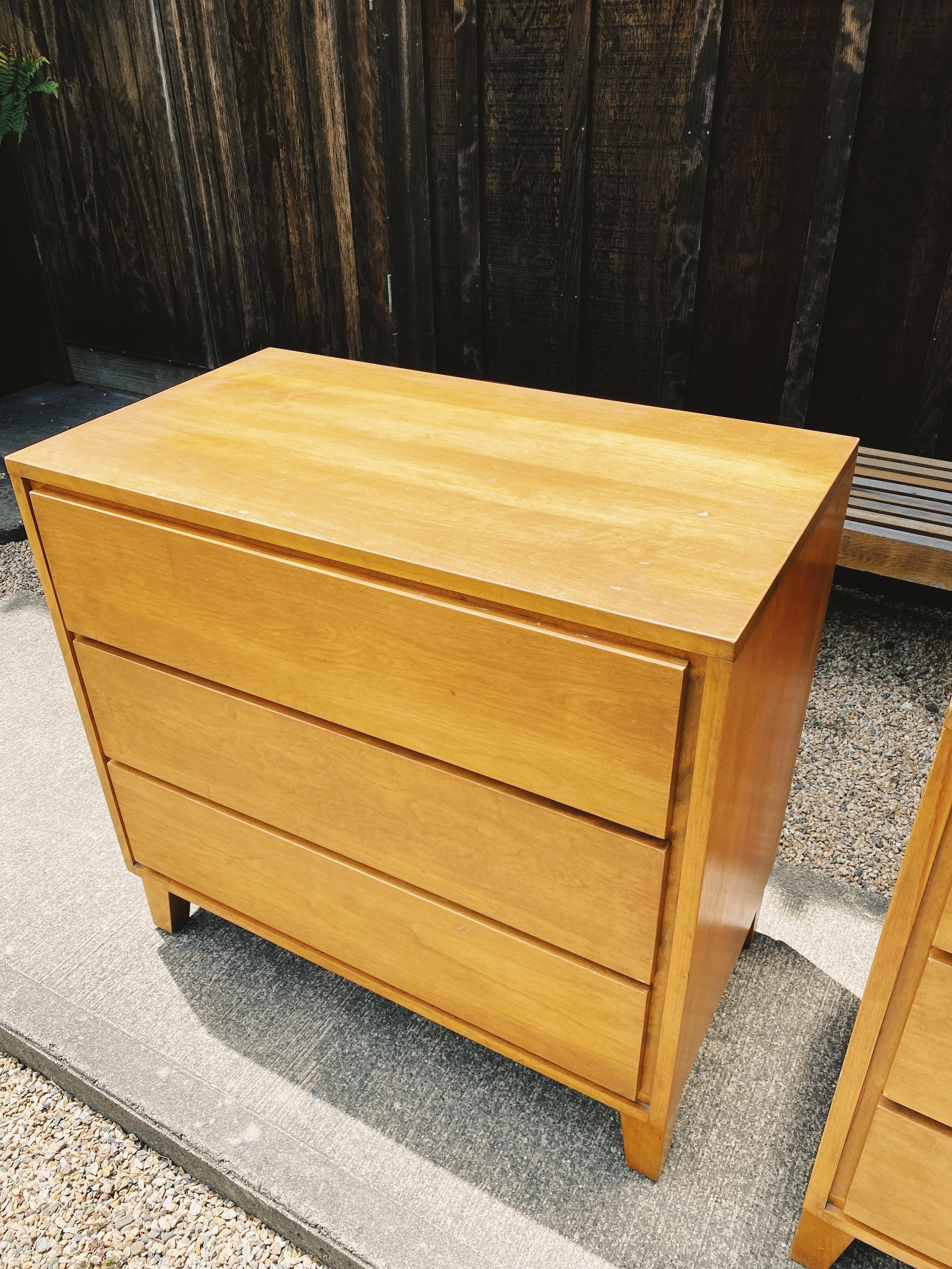 Mid Century Modern Triple Drawer Chests - Conant Ball - a Pair SOLD ...