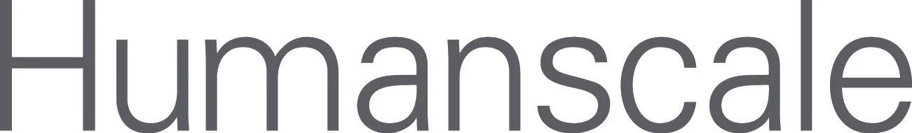 Close-up of the word 'Humanscale' in large, gray letters on a white background.