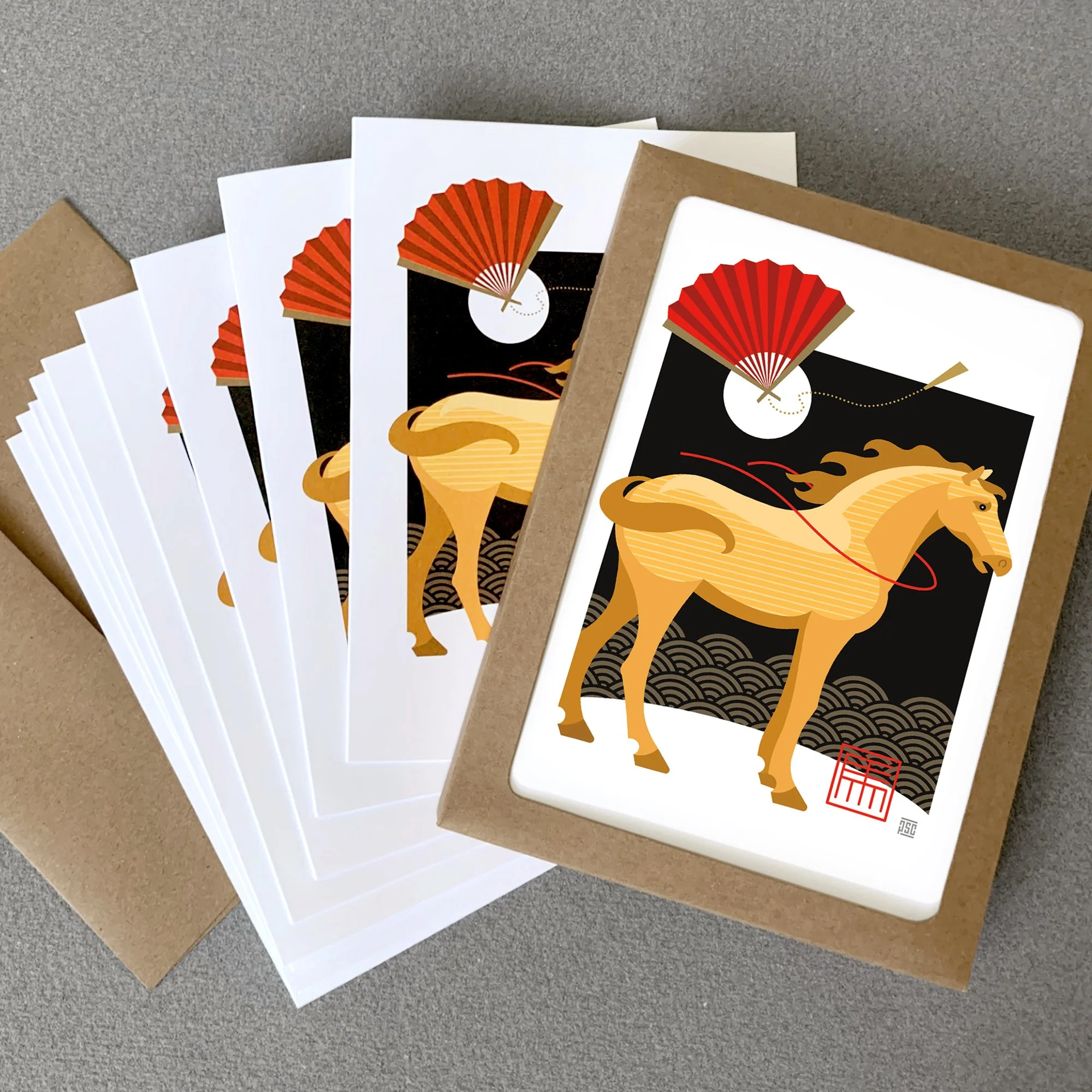 YEAR OF THE HORSE NOTE CARDS with horoscope | Click on image to learn more