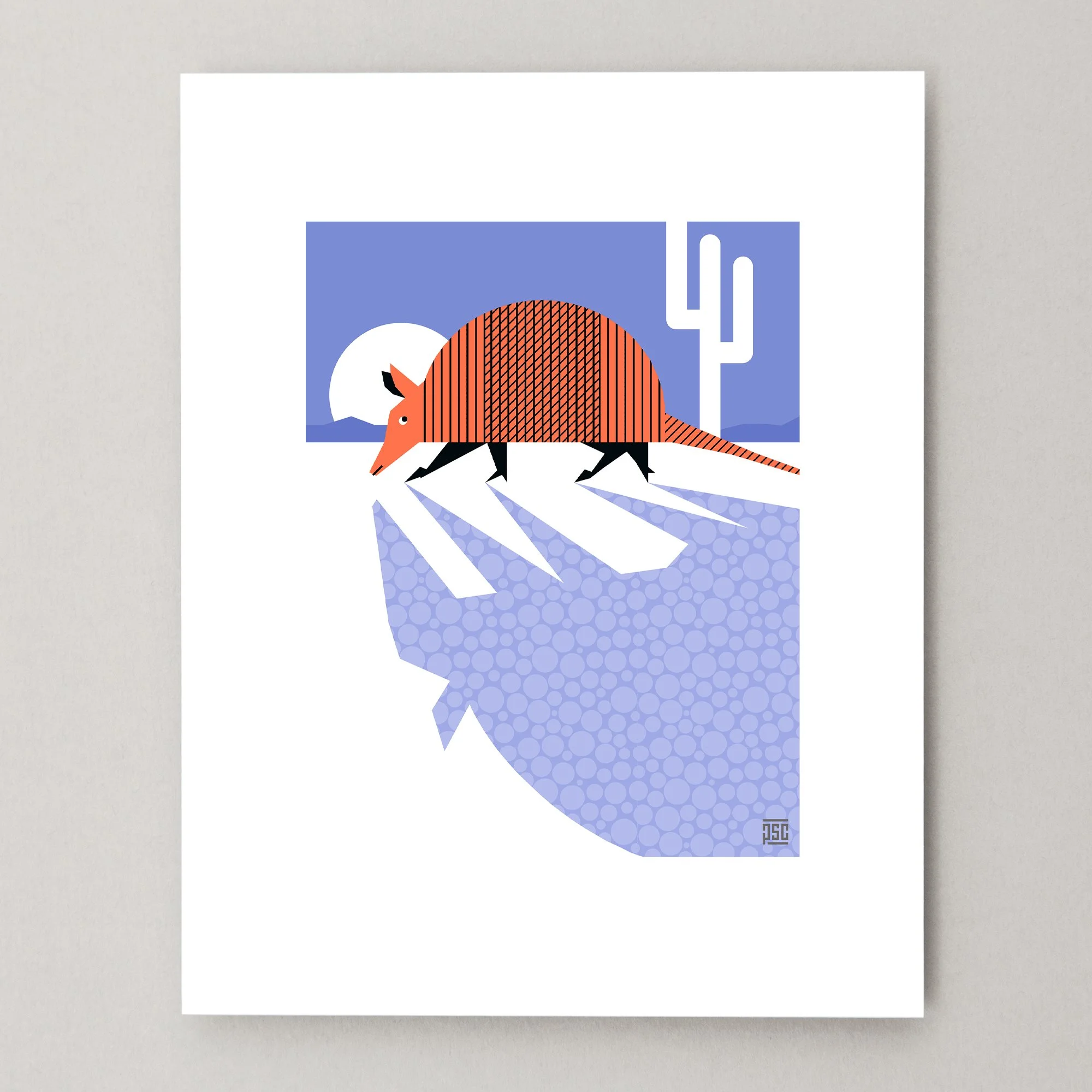 A | ARMADILLO OF AUSTIN Art Print | Click on image to learn more at ETSY.COM