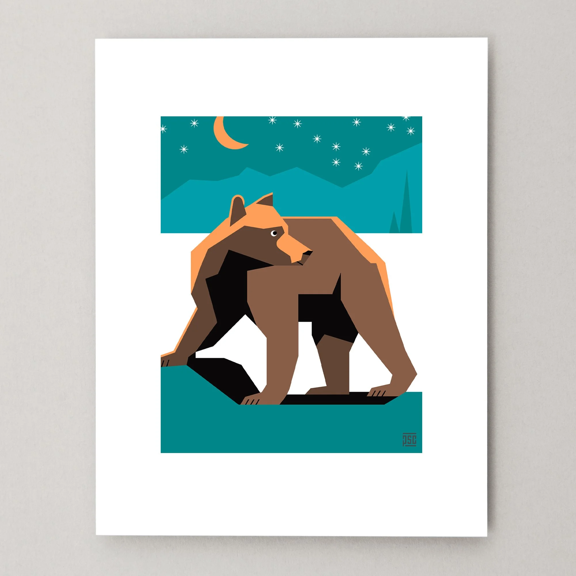 B | BEAR OF BANFF Art Print | Click on image to learn more at ETSY.COM