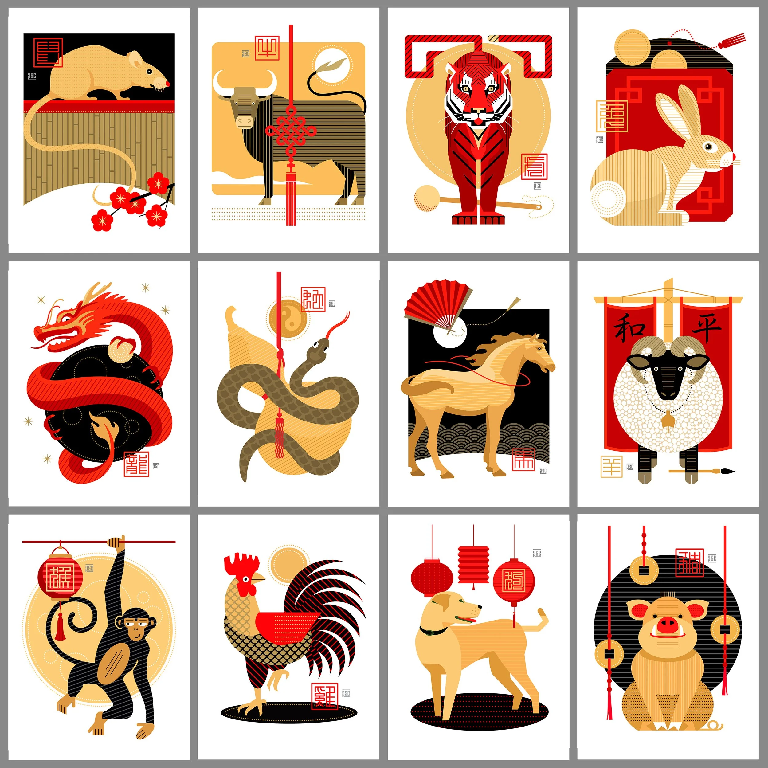 Chinese Zodiac Art Prints