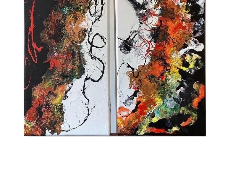Asian flare diptych/ available at EWMA studio