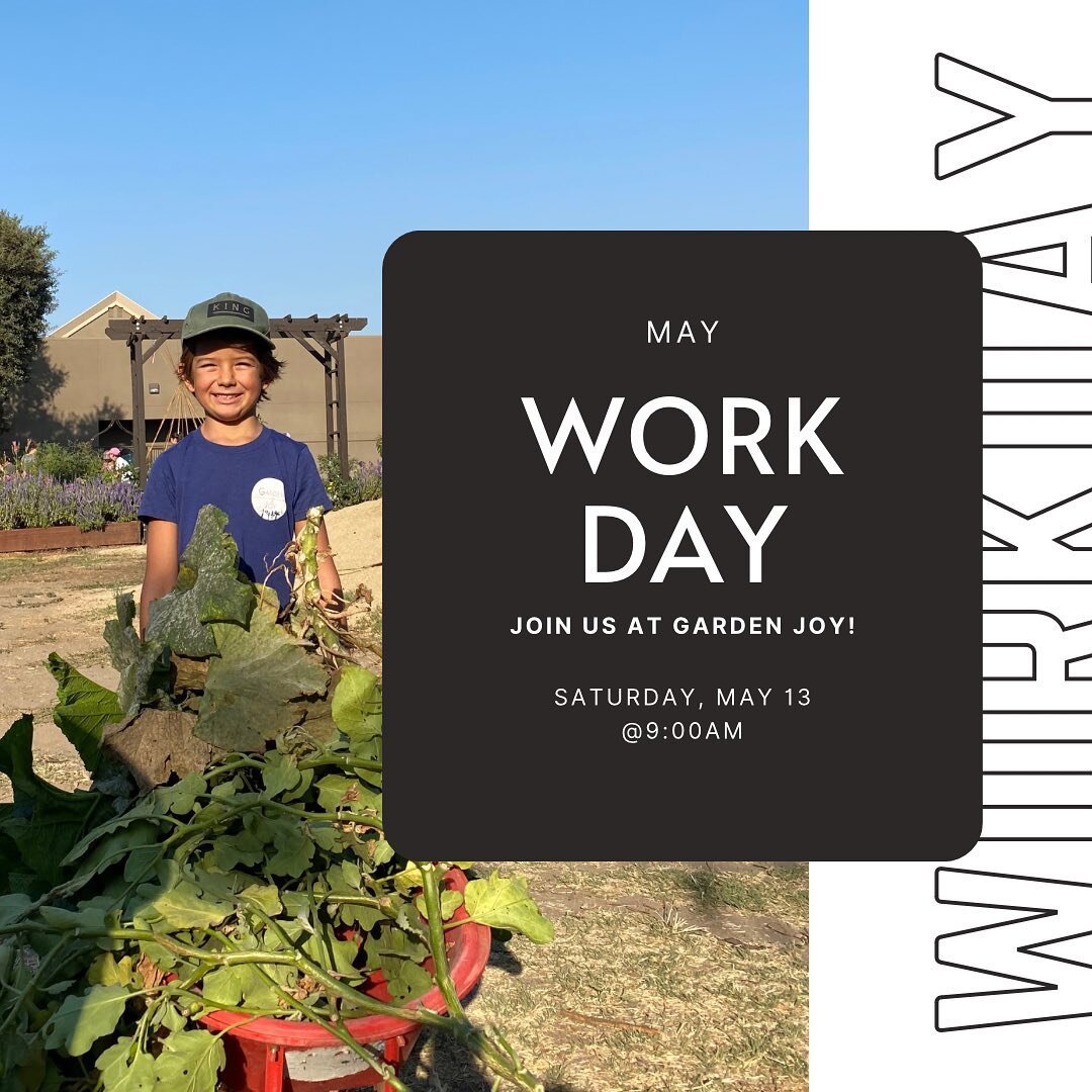 Happy Thursday! We here at Garden Joy wanted to share we have a community work day coming up this weekend!

Saturday we will be hosting a Community Work Day from 9:00am-11:00am. Come by and help us maintain the garden to ensure we can continue runnin