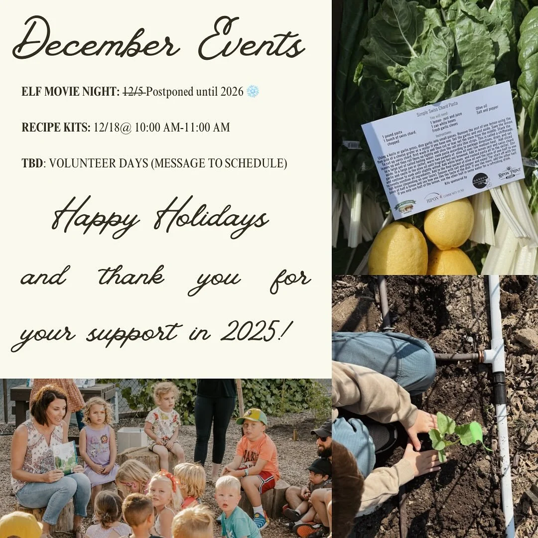 Even gardens need a winter nap 🌿💤
December is our time to cozy up, recharge, and let the soil (and our staff!) rest a bit. We still have a couple of fun things sprinkled in this month, but we&rsquo;re mostly embracing the slower season and getting 