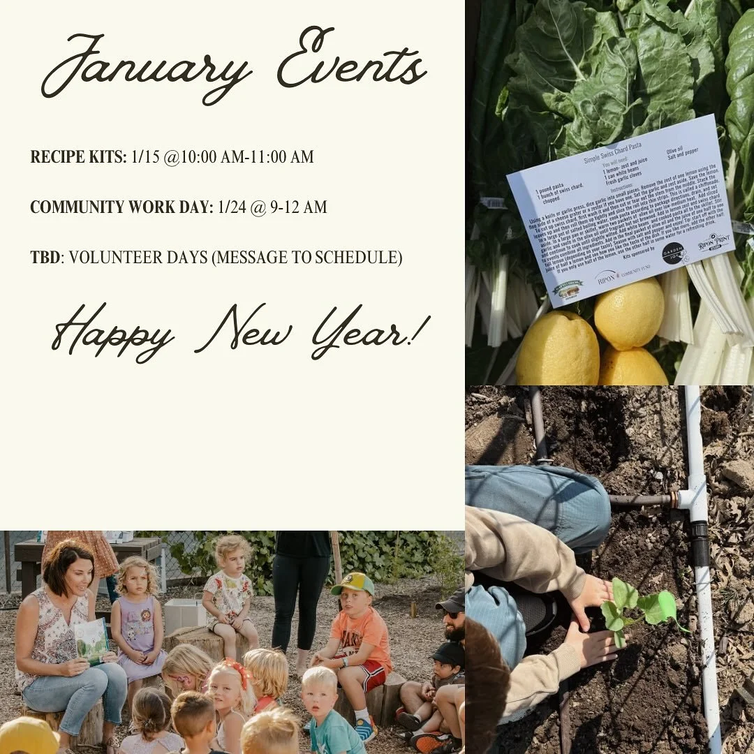 We&rsquo;ve got a few things happening in January at the garden. Come lend a hand and make a difference! 🧡🌱