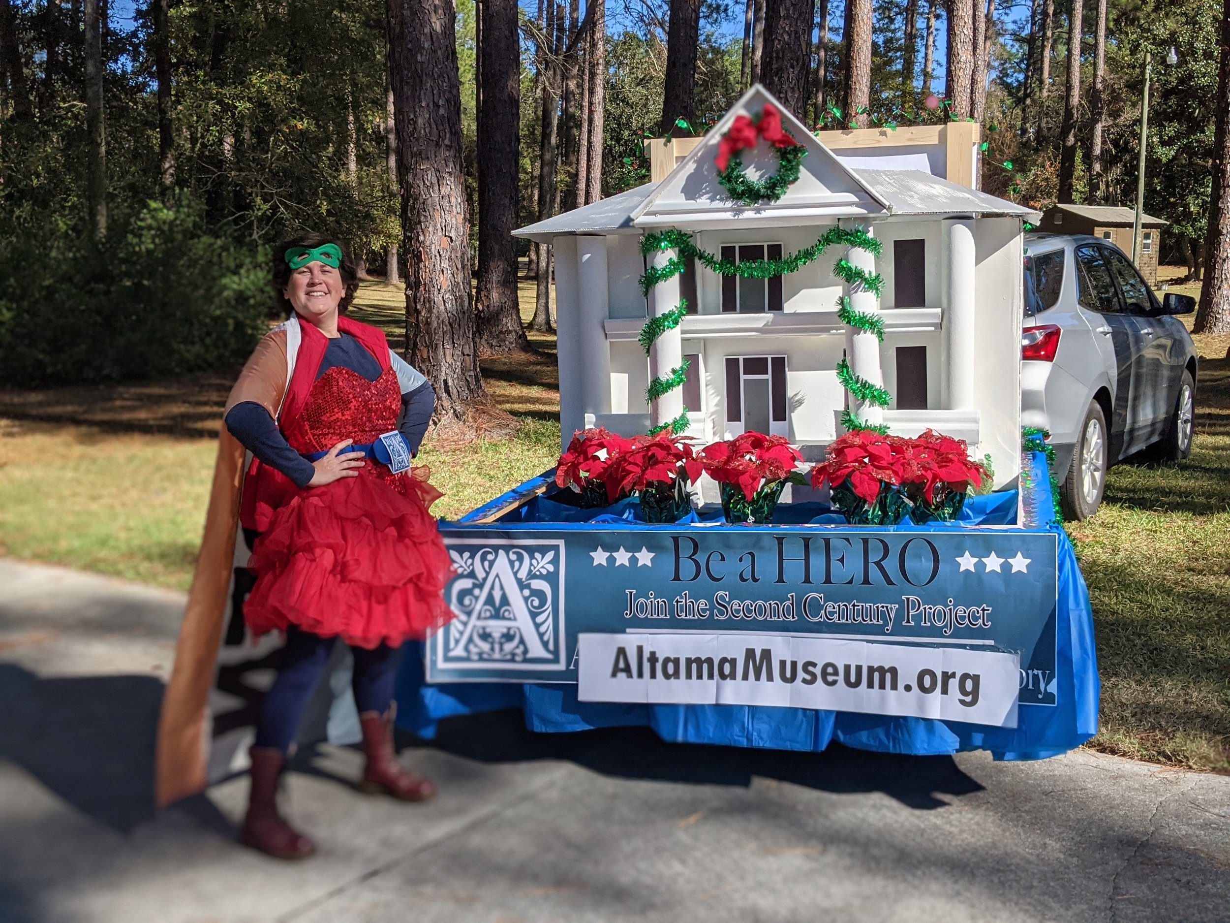 Museum Lady took to the street in the annual Christmas parade