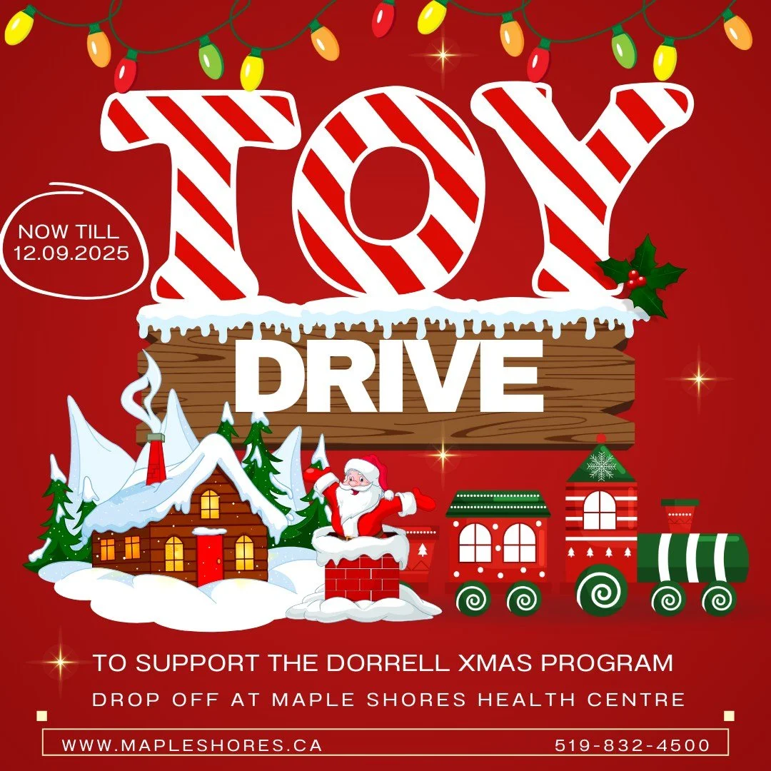 🎄 Help us bring holiday cheer to some children this Christmas! 🎁

Maple Shores Health Centre is collecting toys and gifts to support families in need &mdash; and we&rsquo;re partnering with the Dorrell Young Christmas Program.

What is the Dorrell 
