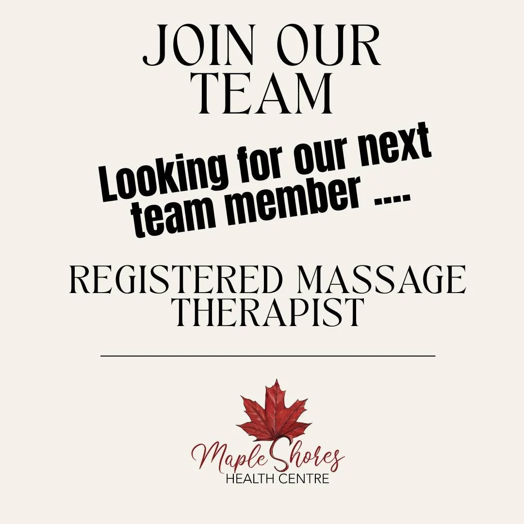 Registered Massage Therapist (Part-Time or Full-Time Opportunity)

Are you looking to join a collaborative, multidisciplinary team that is passionate about exceptional client care?

Maple Shores Health Centre is currently seeking a Registered Massage