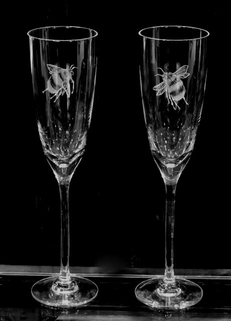 Flutes with bumble bees