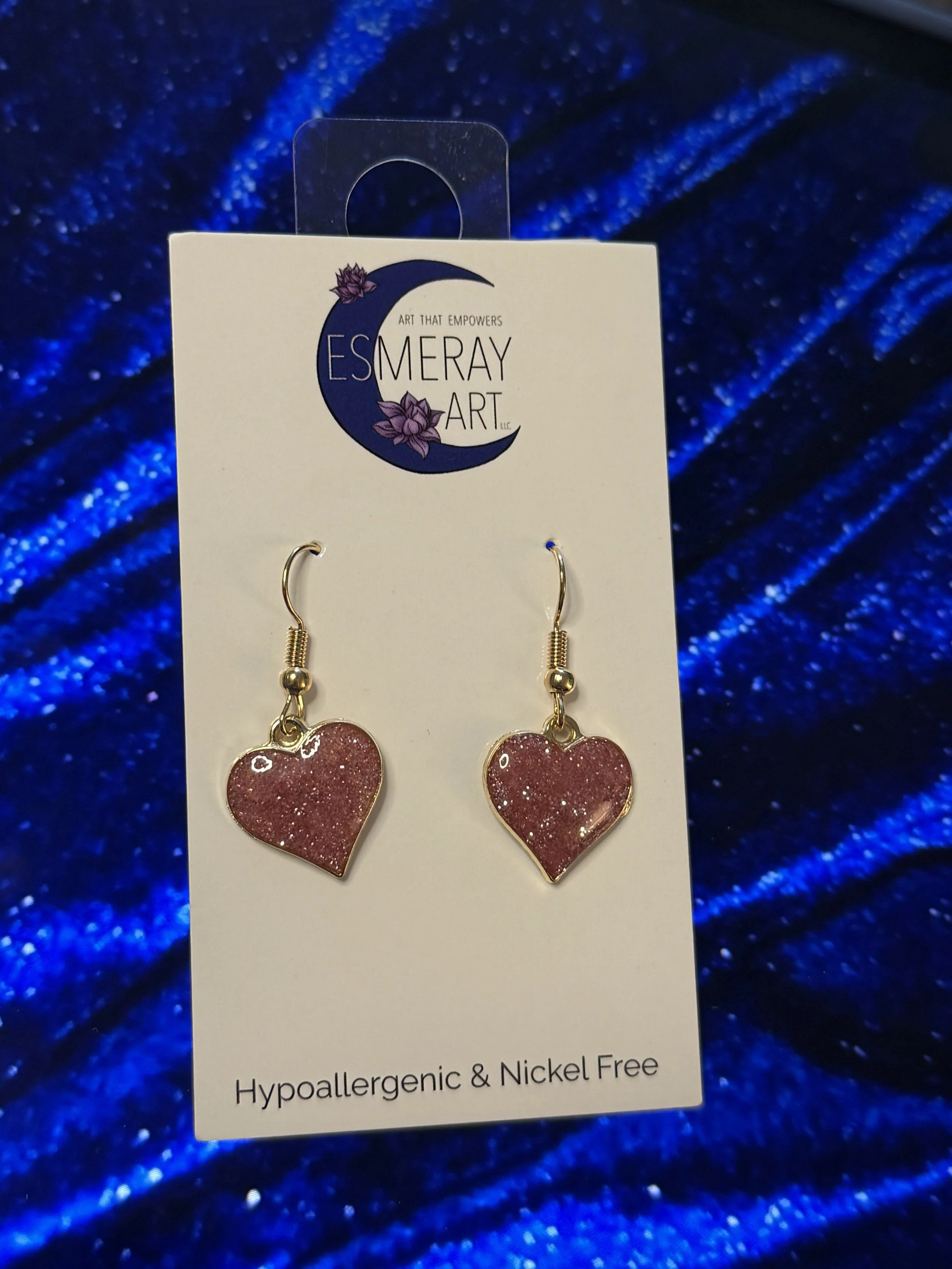 Pink Gold Hearts