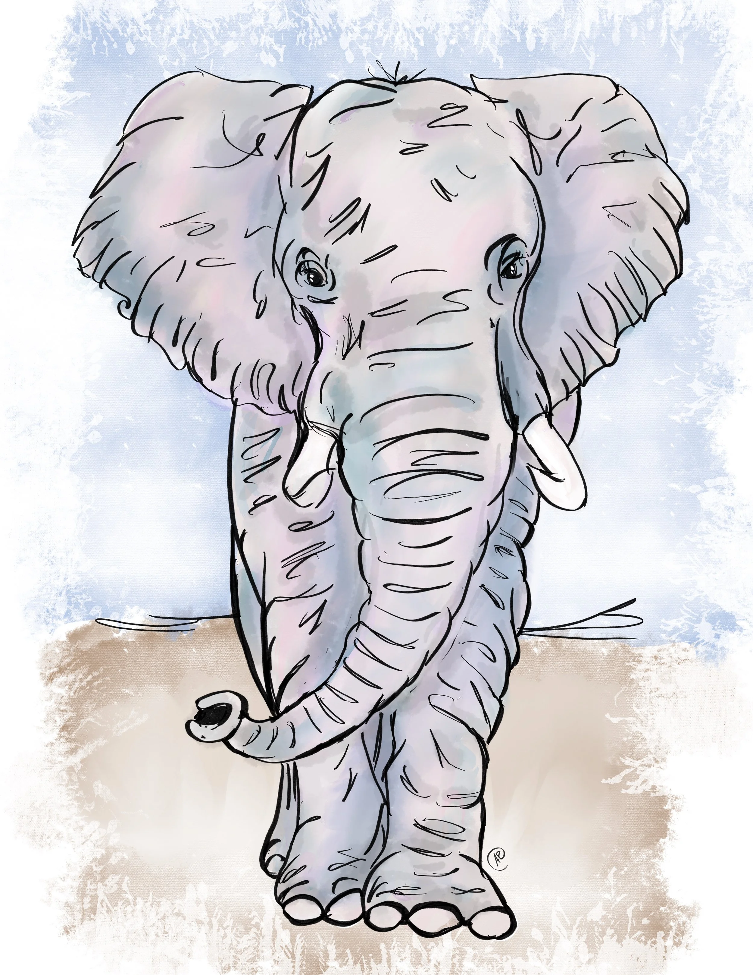 Edna the Elephant Art