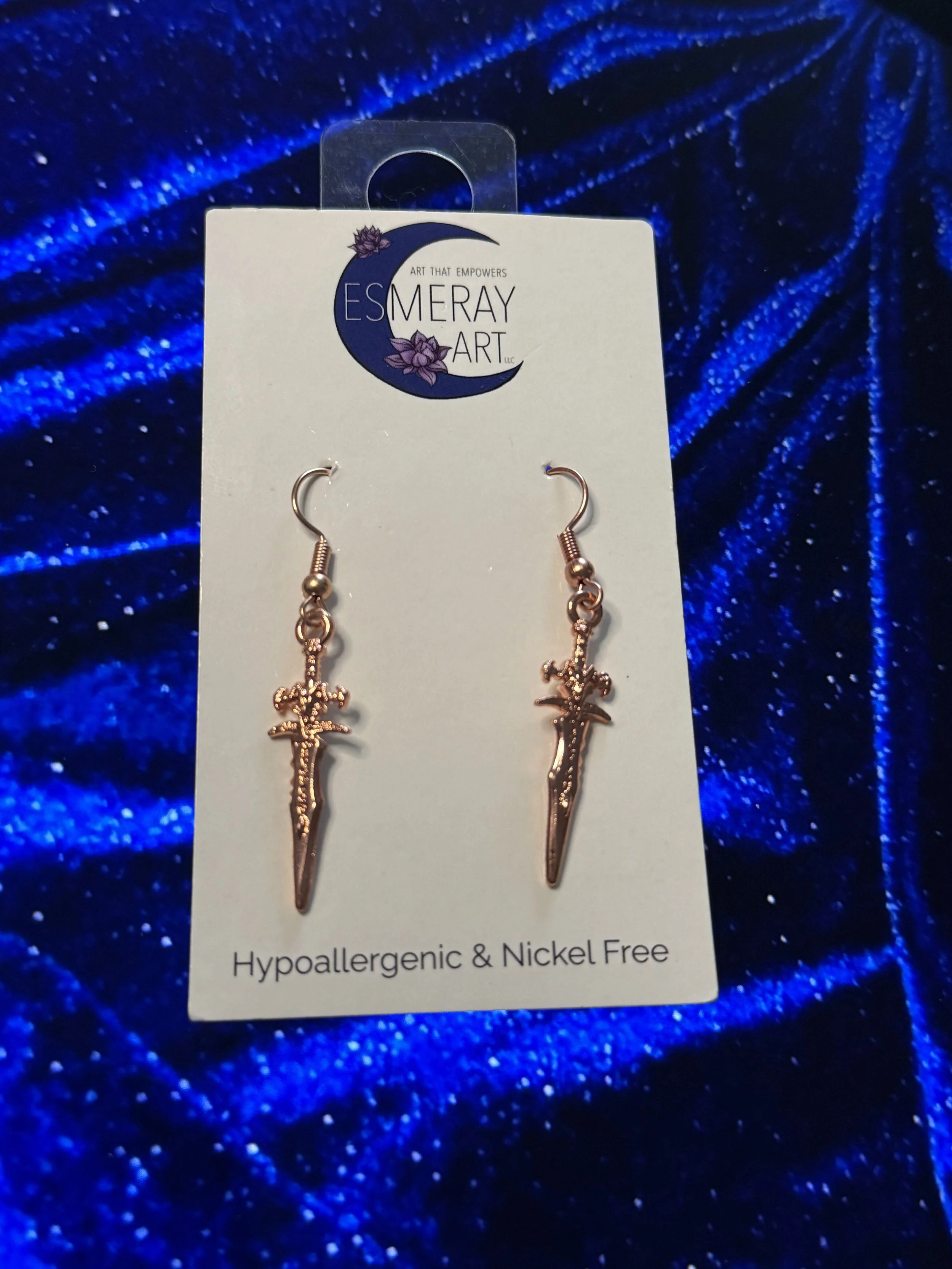 Gold Dagger Earrings