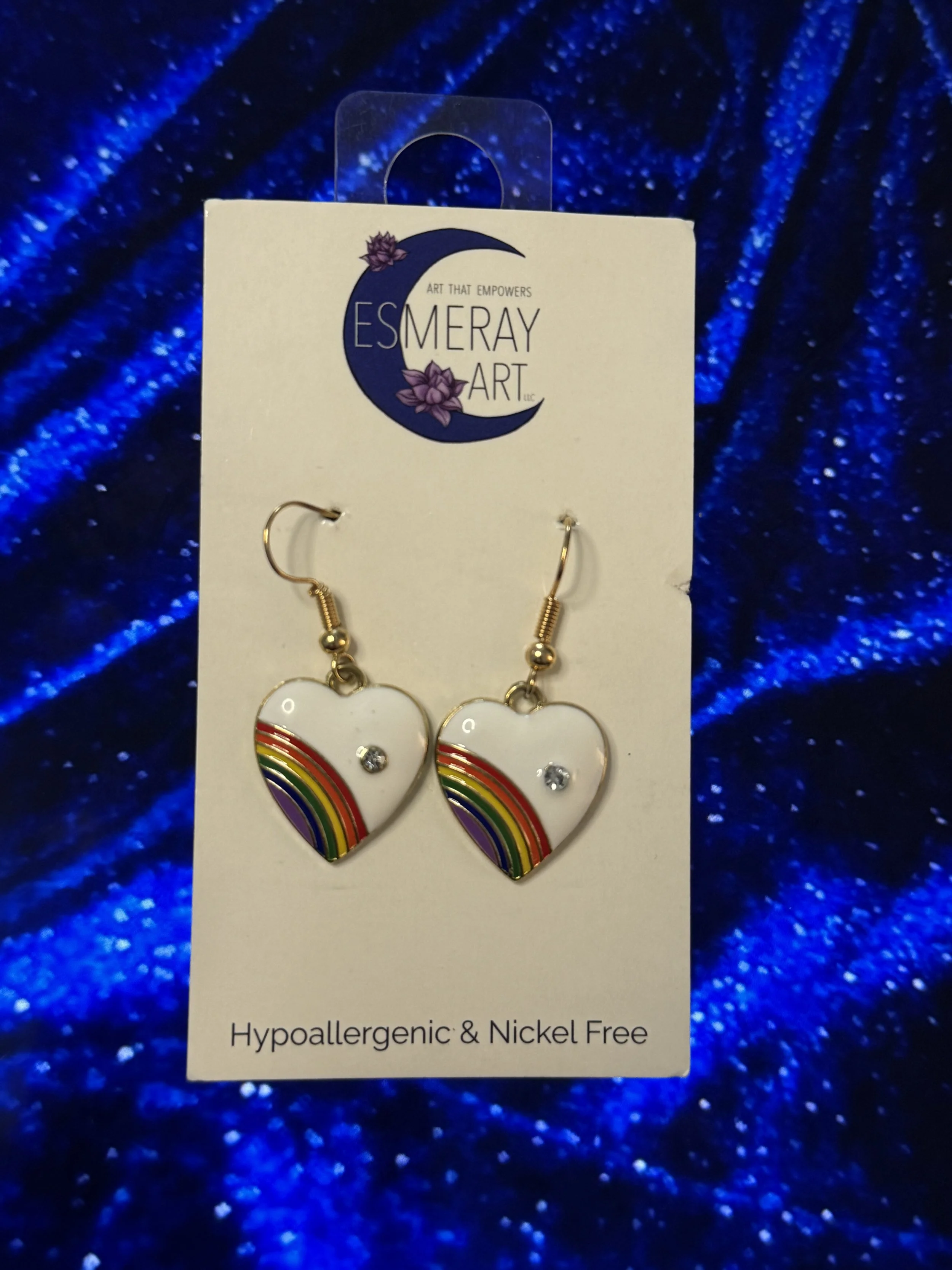 White Rainbow Hearts