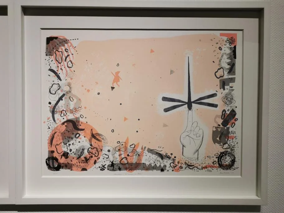 A Fine Balancing Act Super Sized Screen Print -PINK VERSION