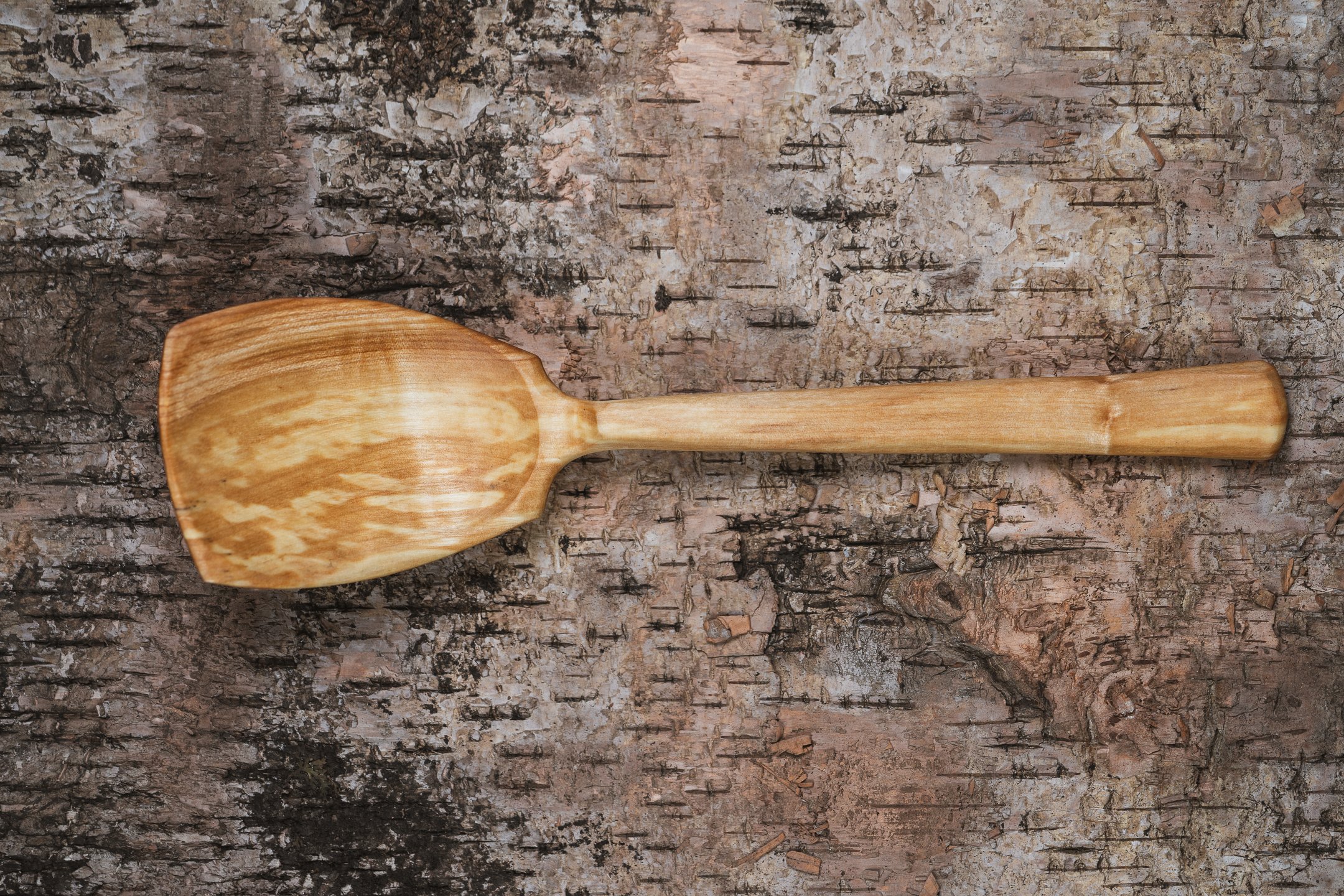 Large Birch Serving Spoon
