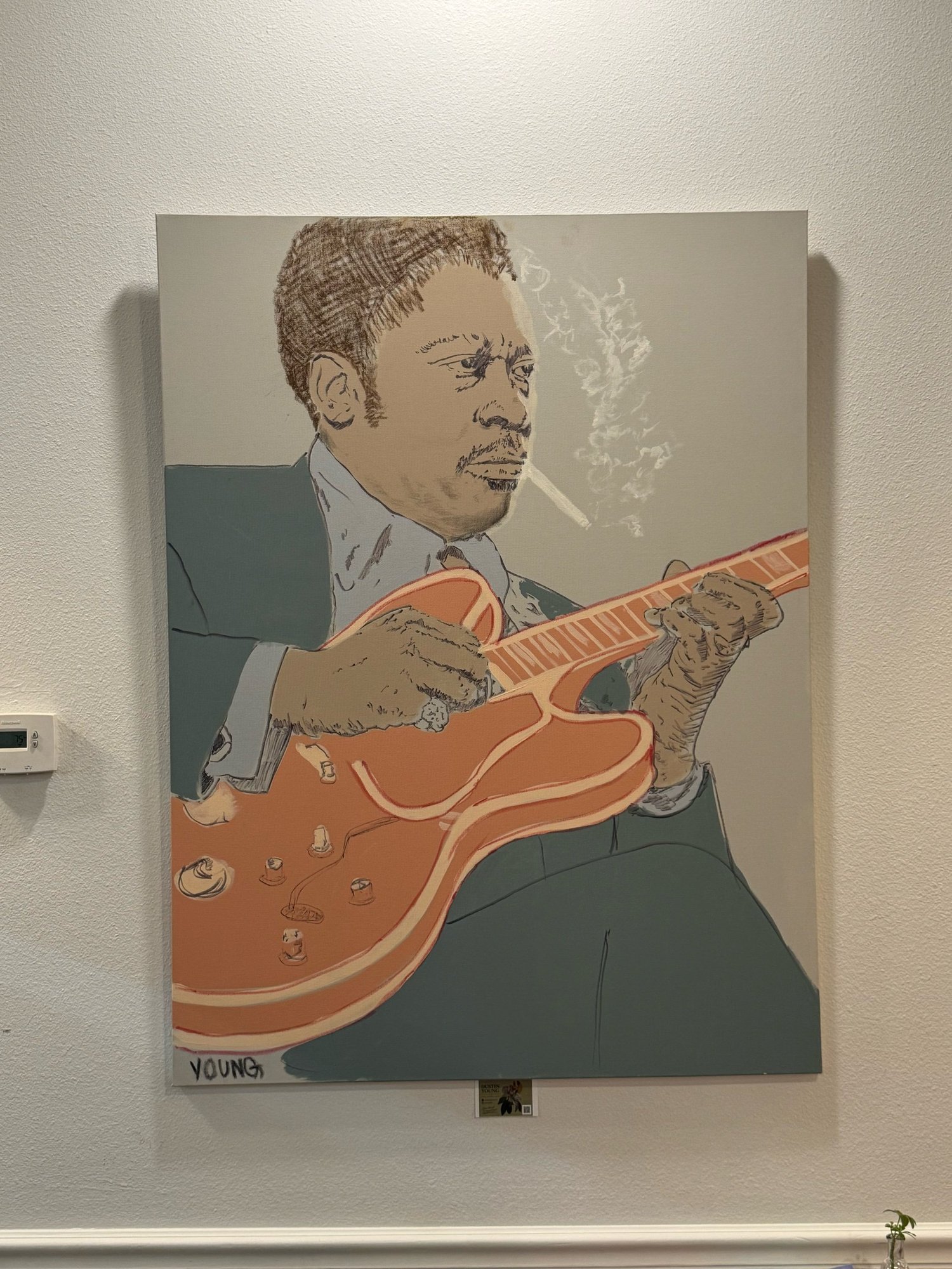 The Thrill, a musician portrait on canvas by Dustin Young.