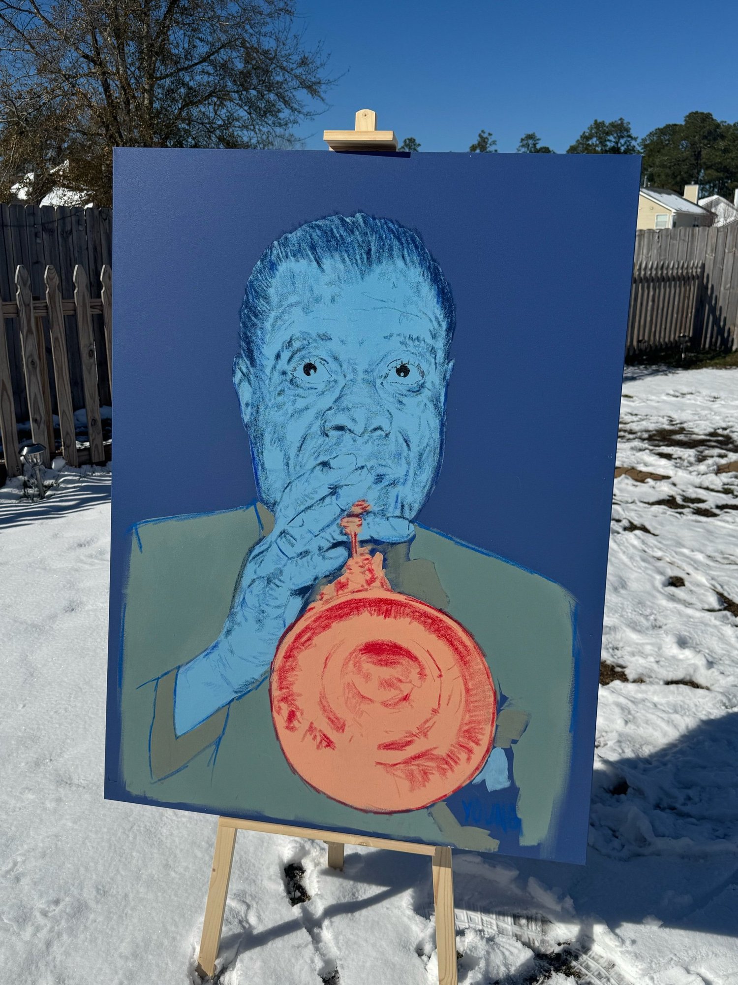 Blow! Louie! Blow!, a musician portrait by Dustin Young.