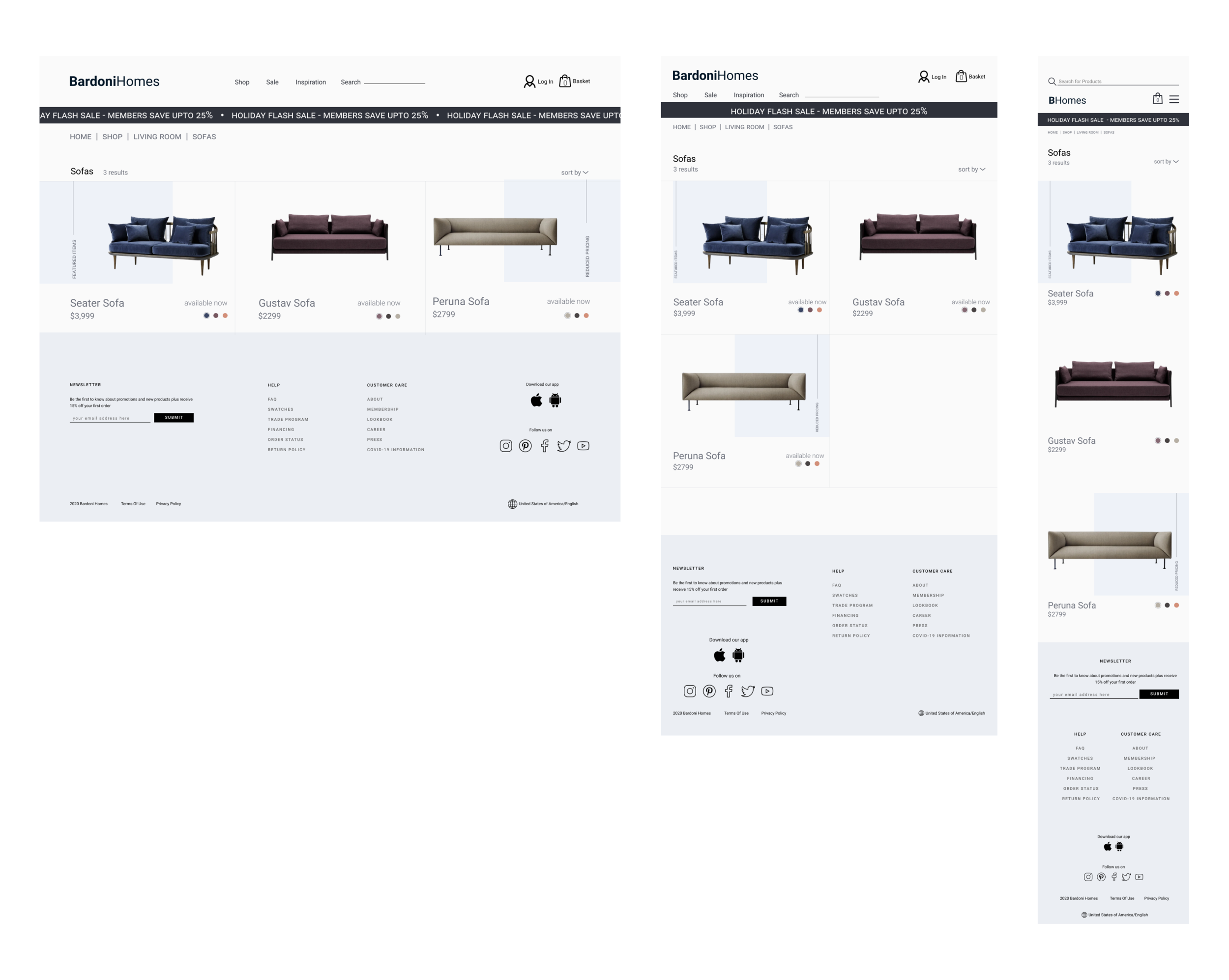 Responsive Search and Result Page