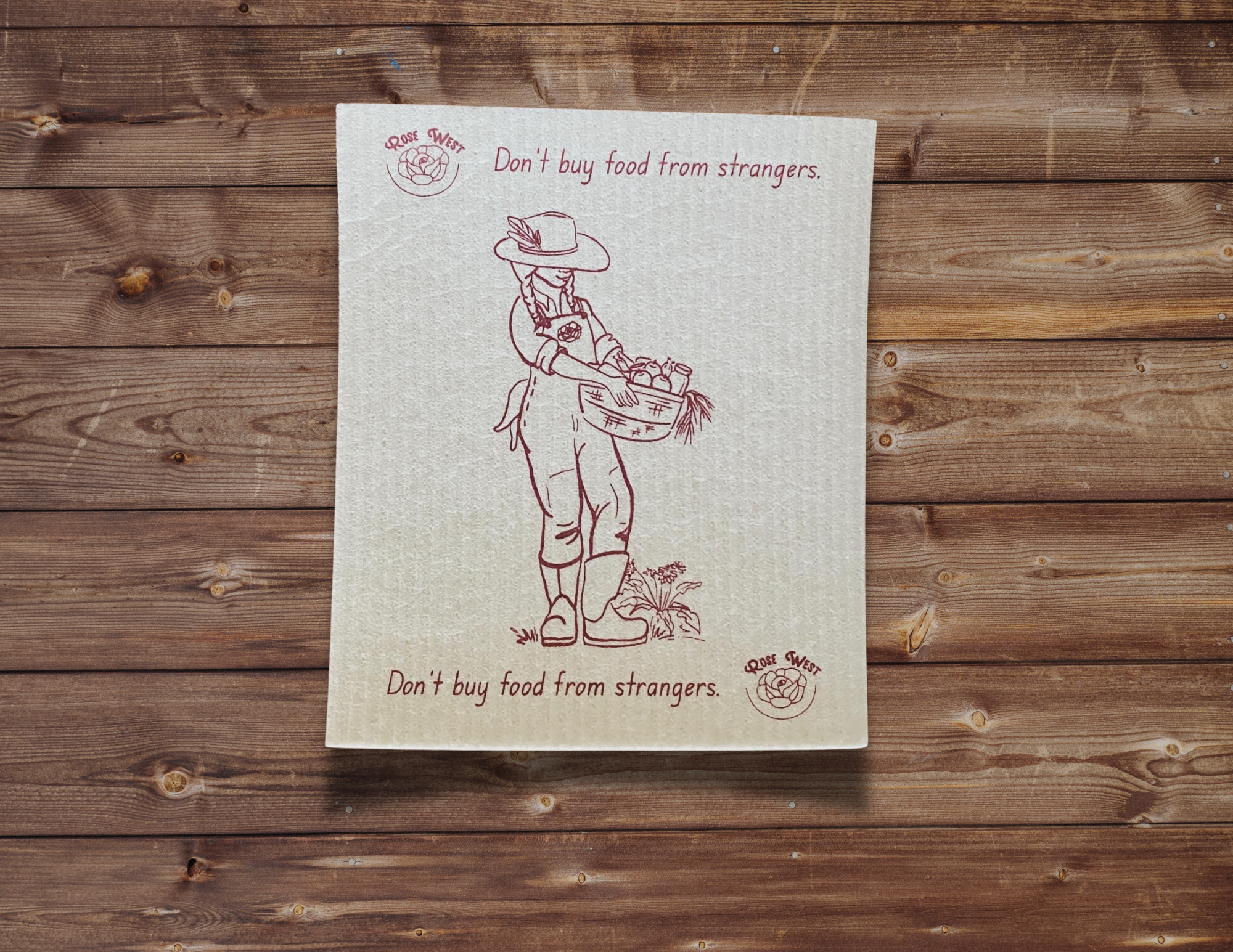 "Farmer Girl" Swedish Dishcloth