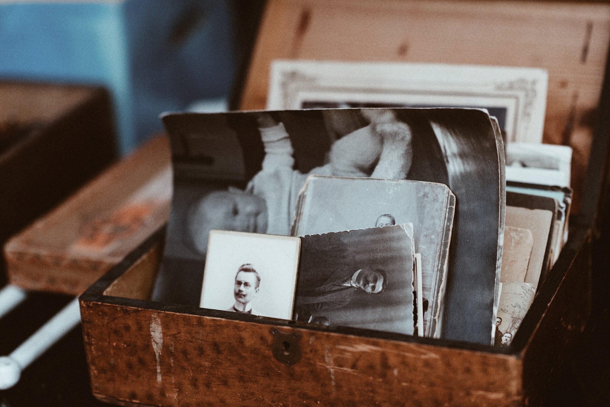 vintage family photographs in a box.jpg
