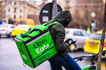Food Delivery Driver Deliver Ubereats With Bike Uber Driver Uber