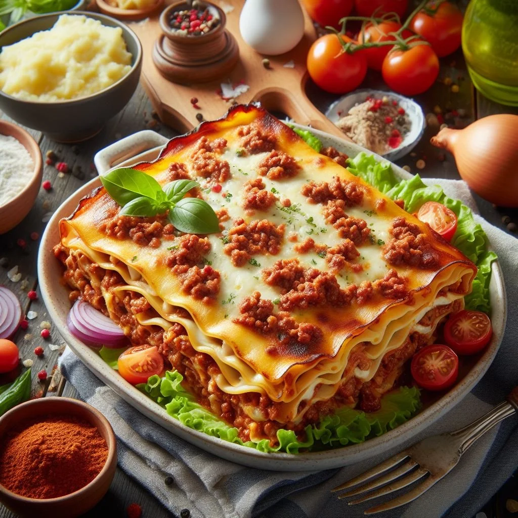 High-Protein Lasagna with lots of meat