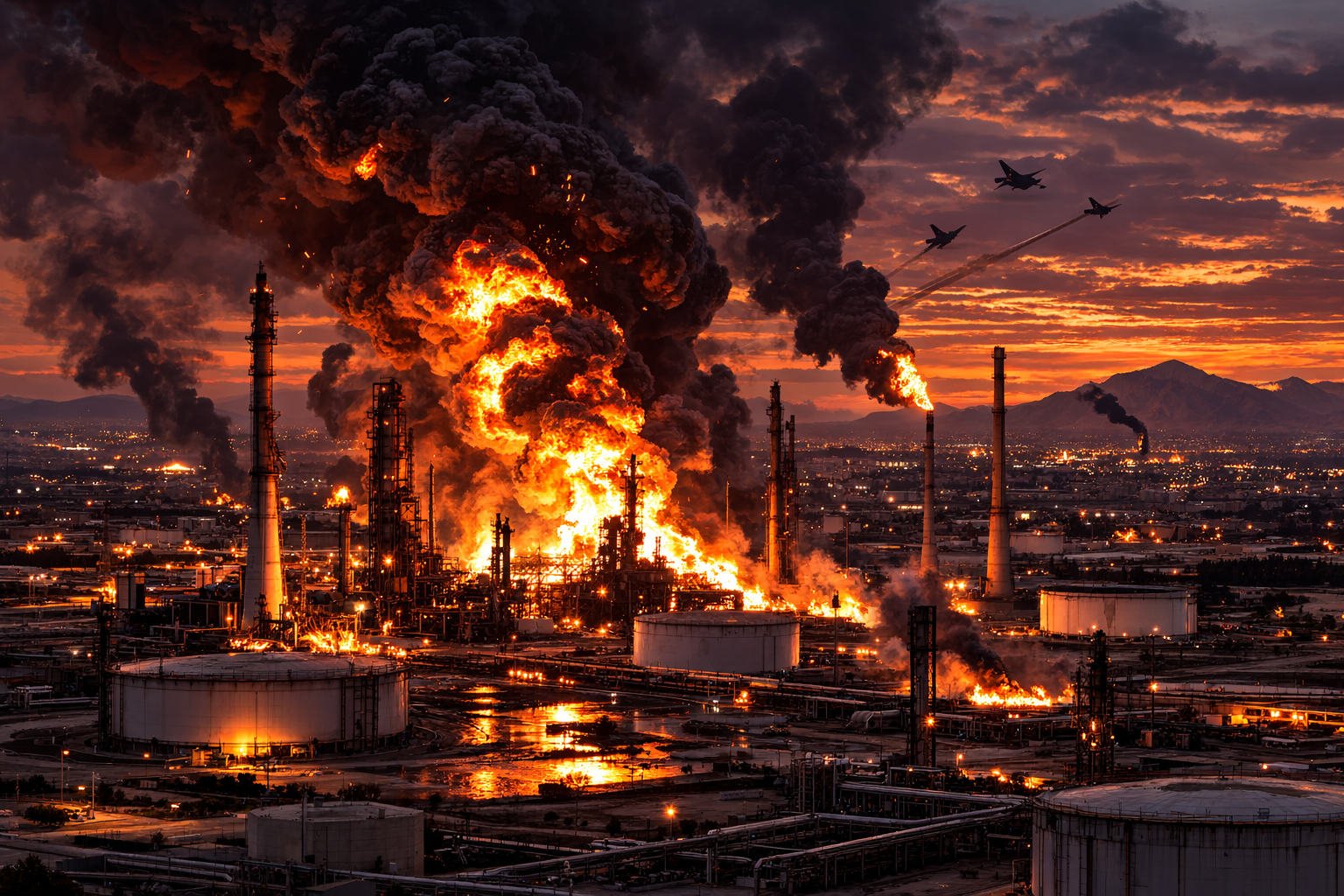 Tehran Oil Refinery Bombed as Fears Grow of a New Oil Shock