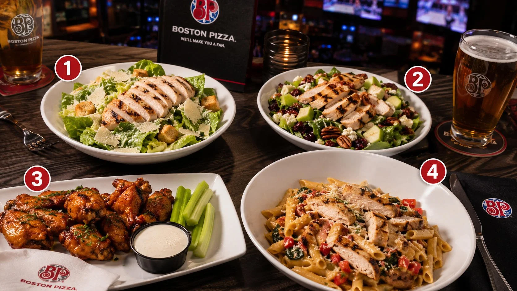 Boston Pizza High-Protein Meals Ranked