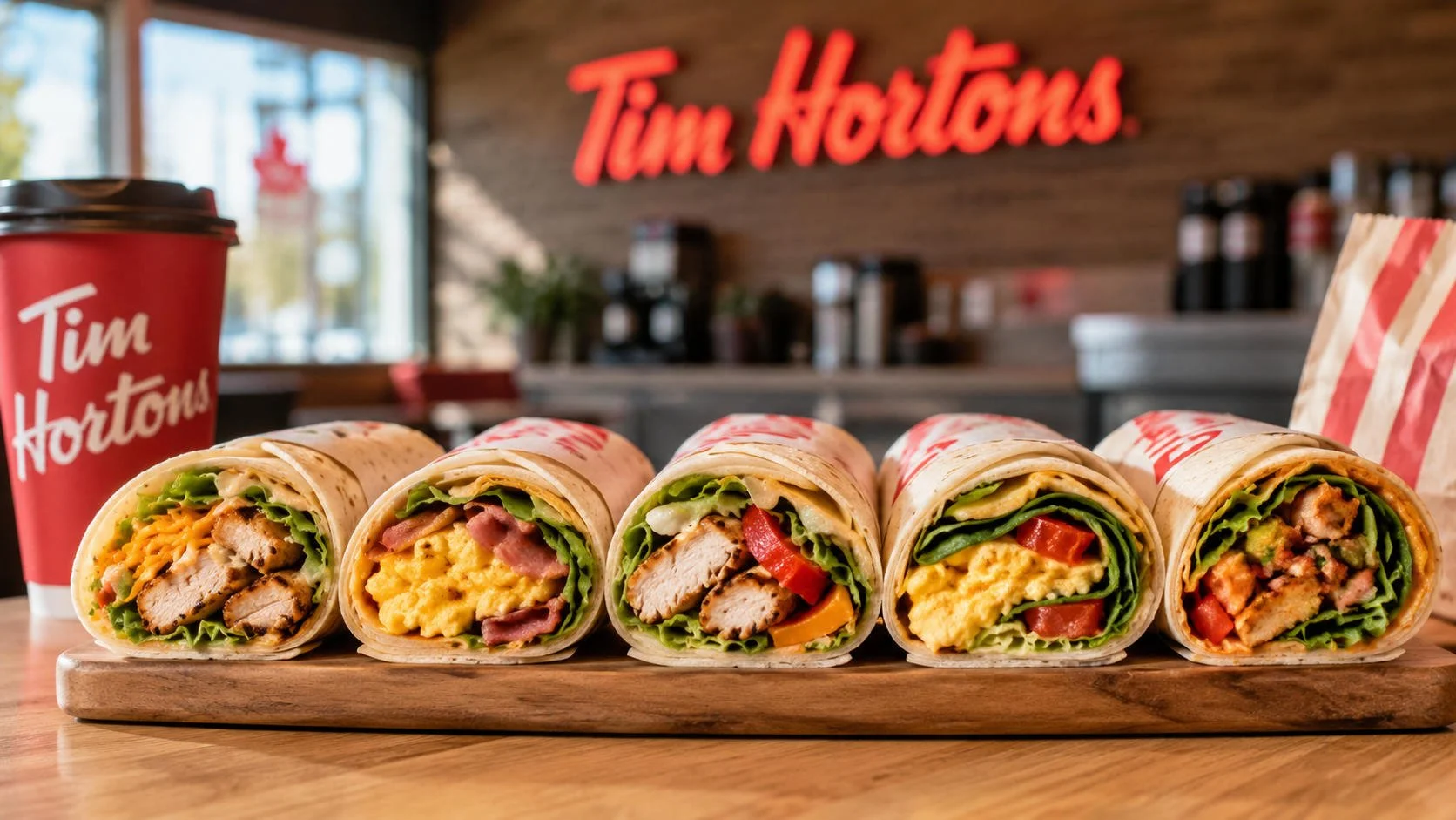 Tim Hortons Wraps Ranked by Calories and Protein
