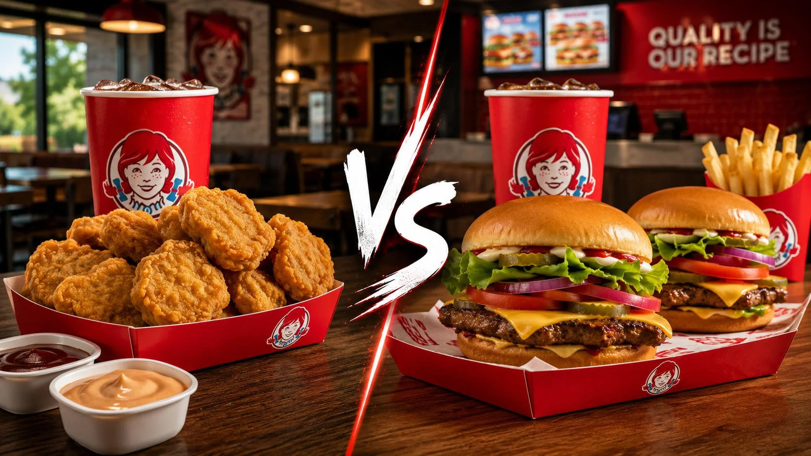 Wendy’s Nuggets vs Burgers: Calories and Protein