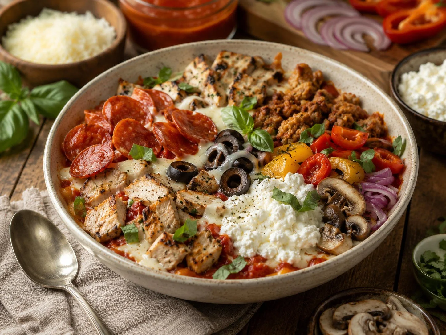 High-Protein Pizza Bowl Recipe
