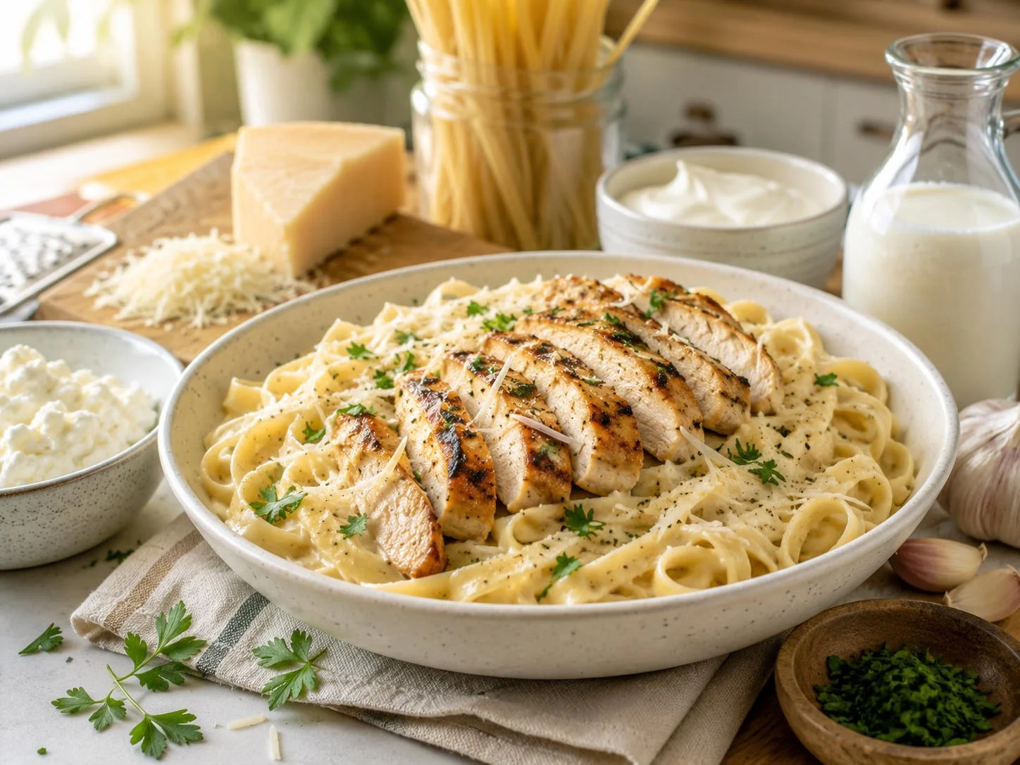 High-Protein Chicken Alfredo Recipe