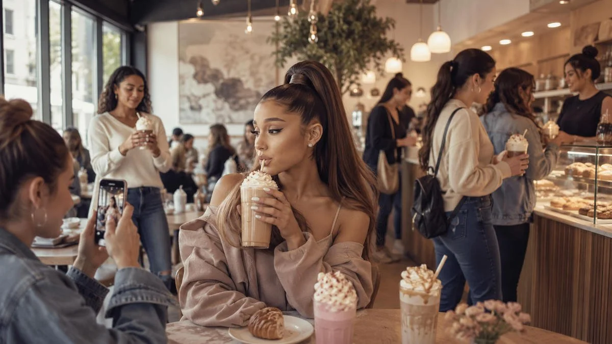 What Ariana Grande’s Coffee-Shop Image Says About Sweet Drinks and Celebrity Soft Power