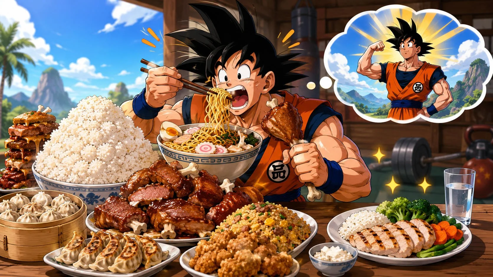What Goku Gets Wrong About Eating Huge Meals for Fitness