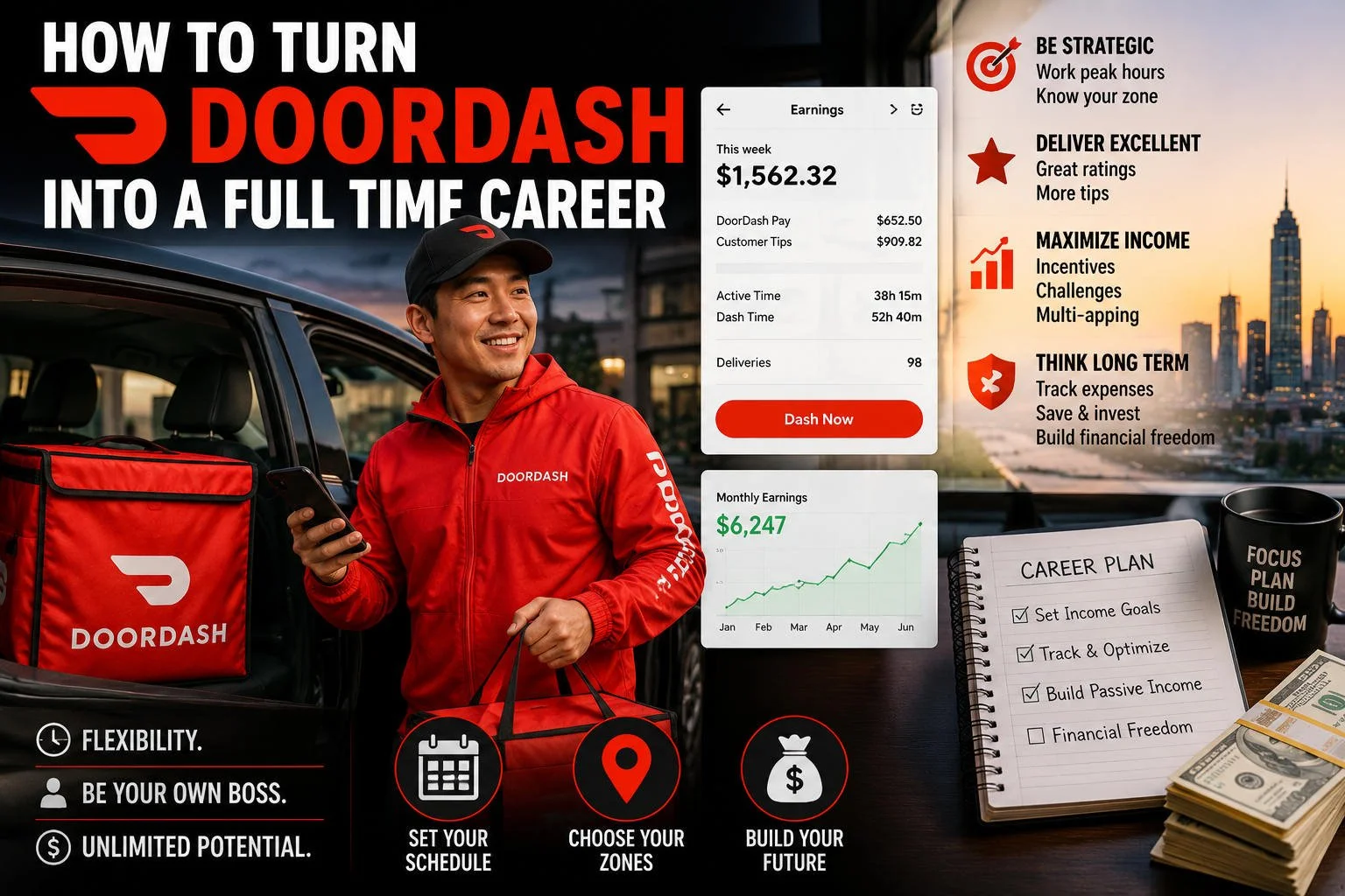 How to Turn DoorDash Into a Full-Time Career