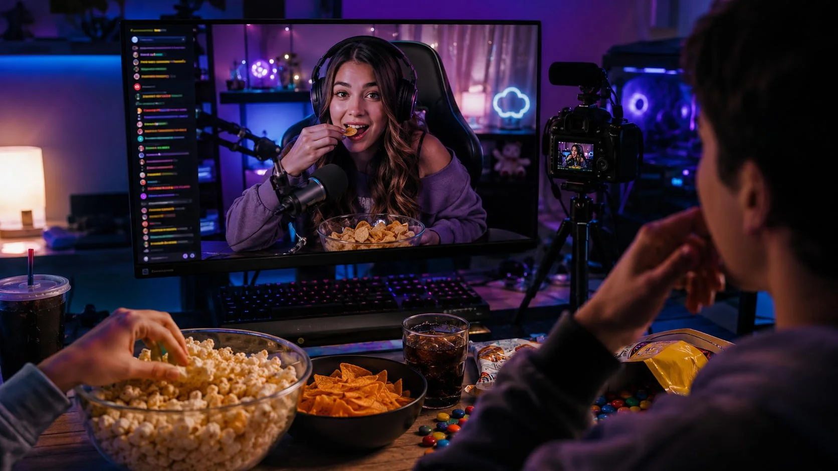 Why Twitch Streamers Eating on Camera Makes People Snack More