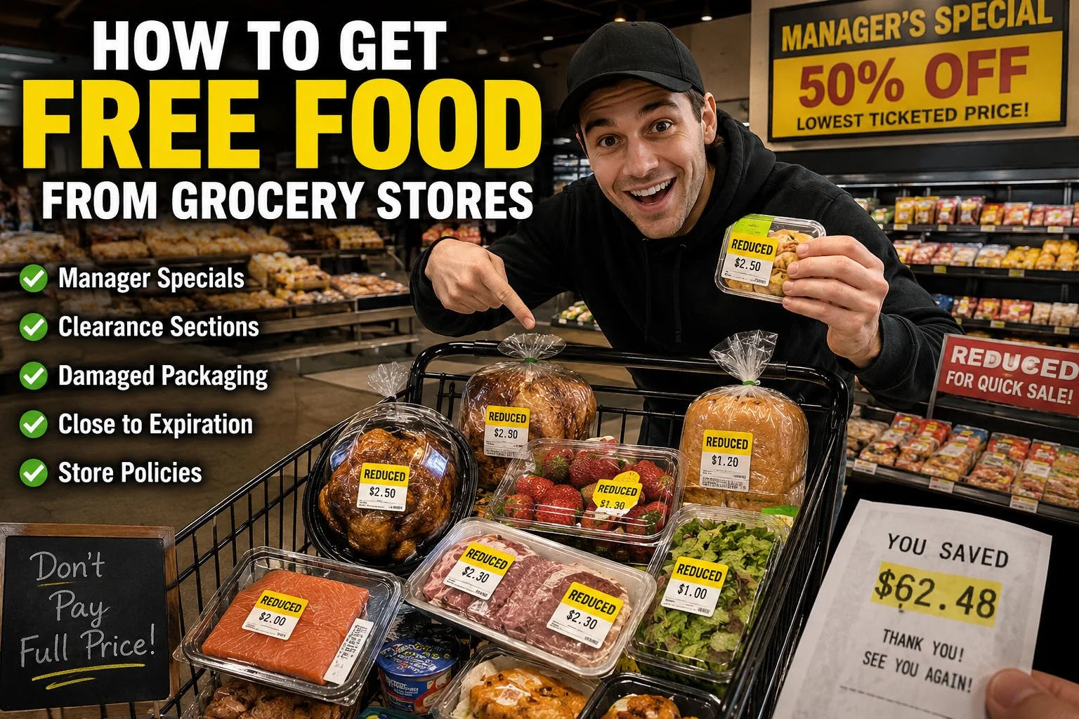 How to Get Free Food From Grocery Stores Without Committing a Tiny Grocery Crime
