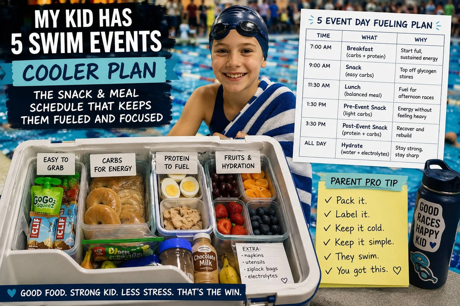 The “My Kid Has 5 Swim Events” Cooler Plan for Meet Days
