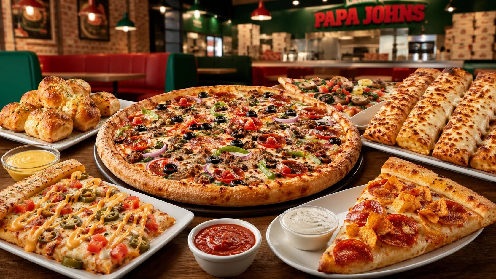 papa johns pizza and dipping sauce