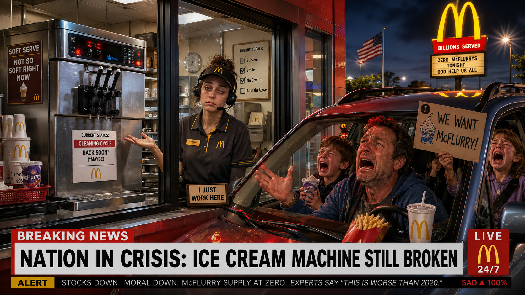The McDonald’s ice cream machine isn’t always broken. The cashier just maybe doesn’t like you.