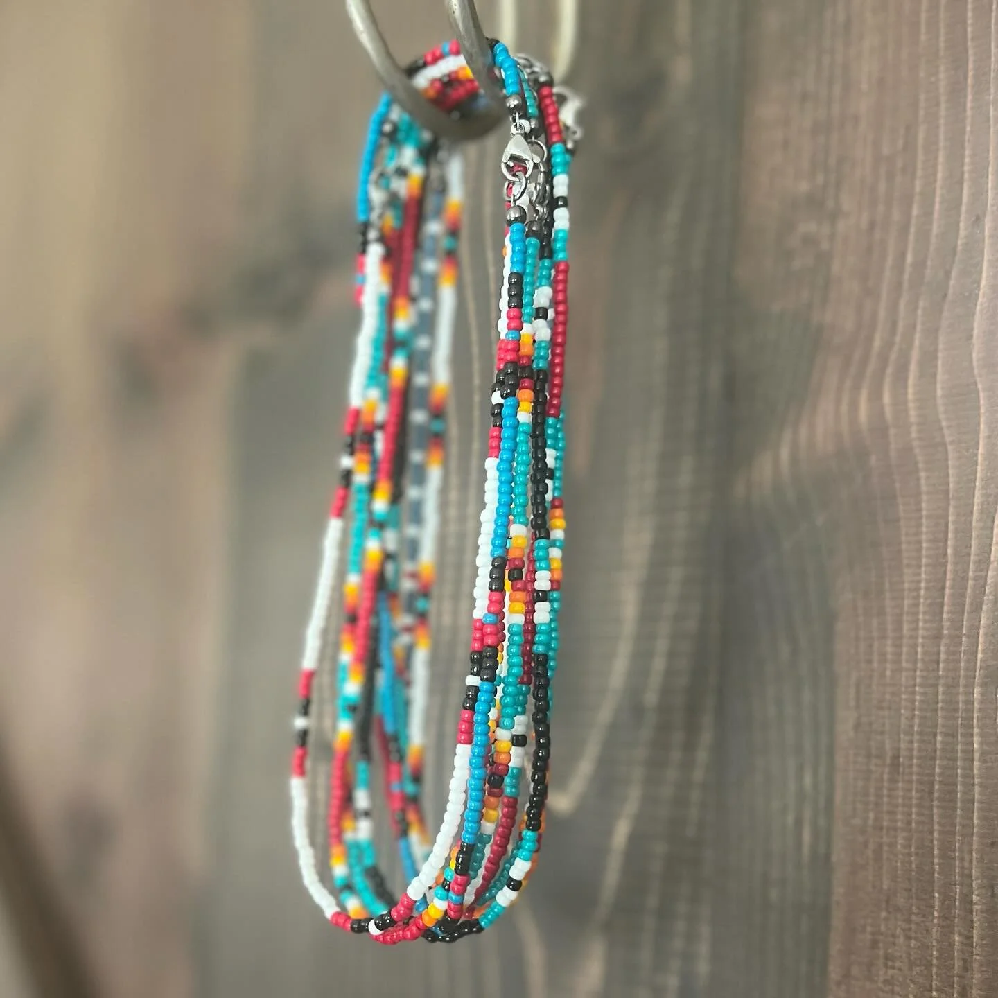 Beaded necklaces and earrings have now been added to the website! 
www.livewireart.com