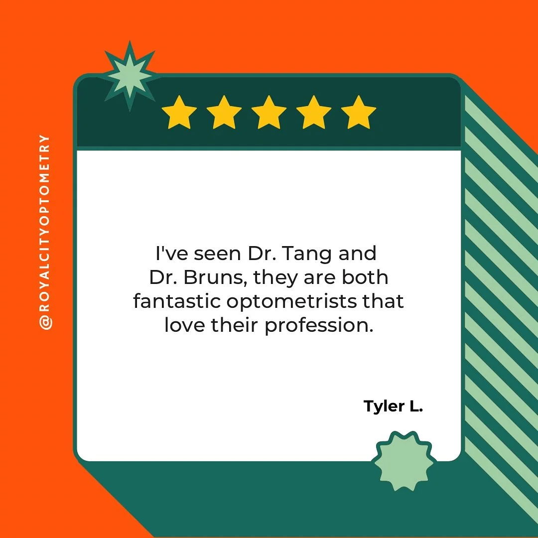 Nothing makes us smile more than knowing our patients feel the care we put into every visit!π
We truly love what we do — helping you see clearly and feel confident in your eye health is our passion. 
Thank you for trusting us, and for sharin