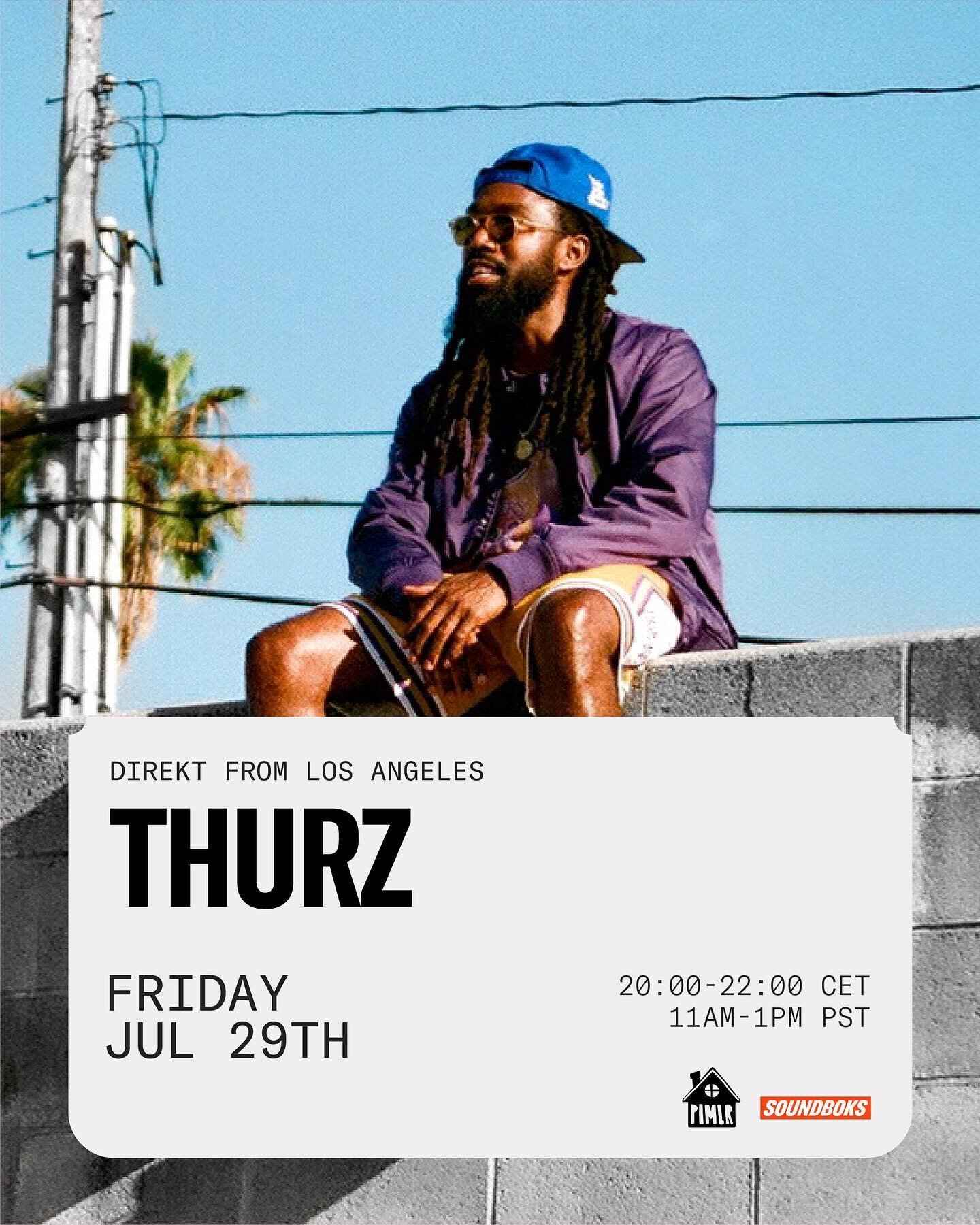 TODAY at 11am PST, @partyinmylivingroom 🏠is live from Los Angeles with @soundboks

I got my bro @iman_omari joining me to provide sound selection with the premiere of some of our new records 👀. We&rsquo;re running the first PIMLR Radio

if you&rsqu